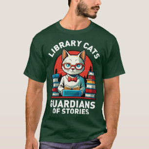 Camiseta biblioteca gatos guardianes de historias Profesore