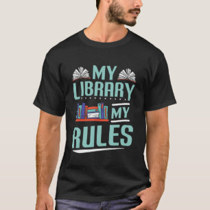 Camiseta Biblioteca Mi libro de reglas leyendo biblioteca
