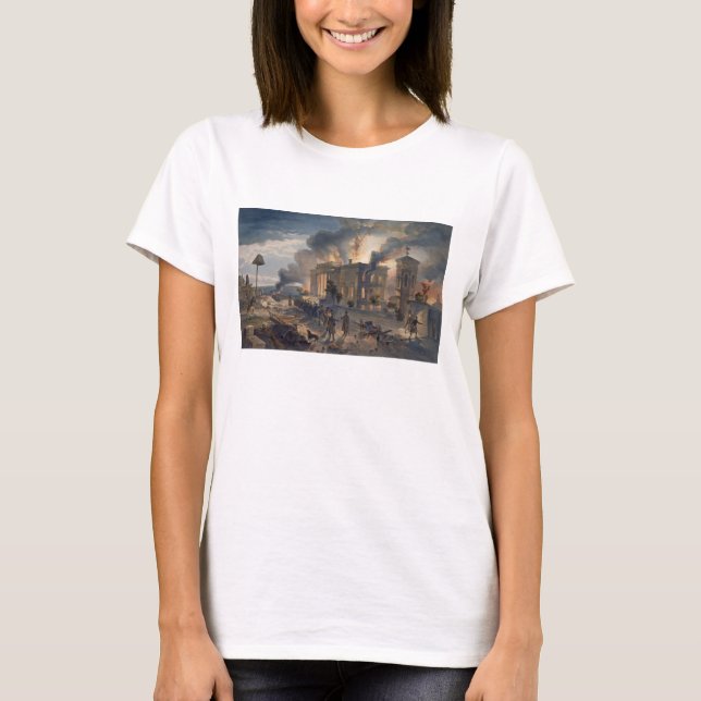 Camiseta Biblioteca pública y templo de los vientos, plato  (Anverso)