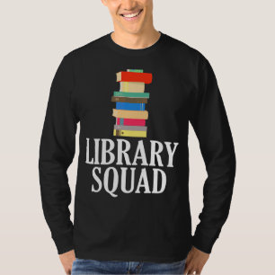 Camiseta Biblioteca Squad Bibliotecaria Crew Leyendo Libro 