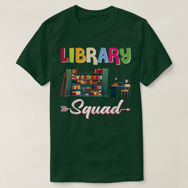 Camiseta Biblioteca Squad Bookworm Leer Biblioteca Lover (Diseño del anverso)