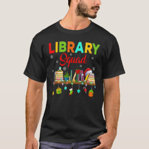 Camiseta Biblioteca Squad Bookworm Xmas Lights Library