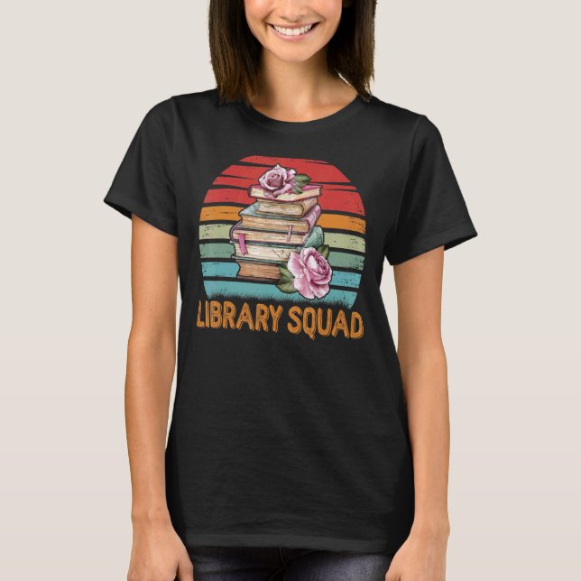 Camiseta Biblioteca Squad Librarian Bookworm Book Reading V (Anverso)