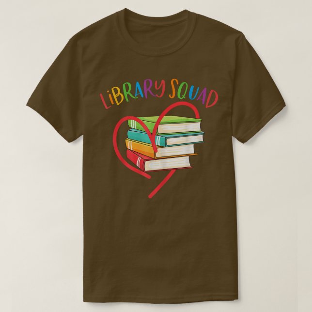 Camiseta Biblioteca Squad Librarian Bookworm Lover (Diseño del anverso)