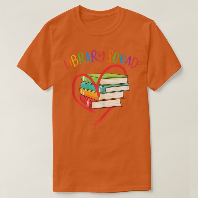 Camiseta Biblioteca Squad Librarian Bookworm Lover (Diseño del anverso)