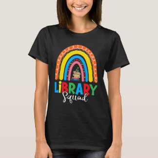 Camiseta Biblioteca Squad Librarian Bookworm Rainbow Readin