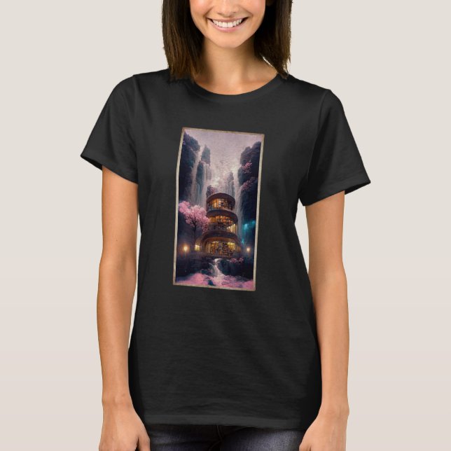 Camiseta Biblioteca Under the Waterfall Magical Kingdom Blo (Anverso)
