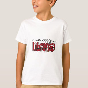 Camiseta Bibliotecario Alegre Navidad Amante de los Libros