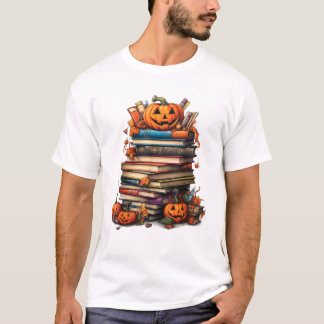 Camiseta Bibliotecario Amante de los Libros de Halloween