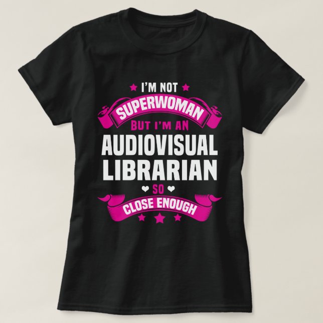 Camiseta Bibliotecario Audiovisual (Diseño del anverso)