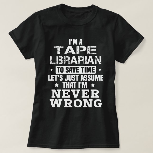 Camiseta Bibliotecario de cinta (Diseño del anverso)