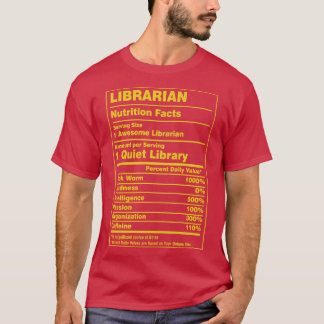 Camiseta Bibliotecario de datos sobre nutrición