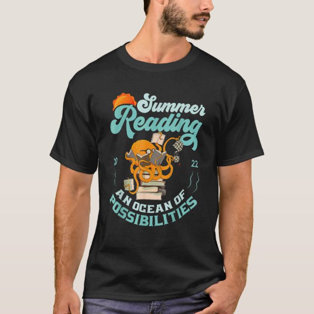 Camiseta Bibliotecario De Summer Reading 2022 Oceans Of Pos (Anverso)