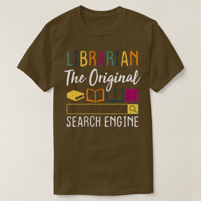 Camiseta Bibliotecario del motor de búsqueda original (Diseño del anverso)