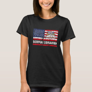 Camiseta Bibliotecario Escolar De Pequeños Humanos Bandera 