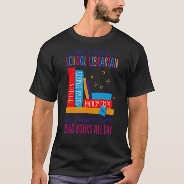 Camiseta Bibliotecario Escolar No Sólo Leo Libros Bibliotec (Anverso)