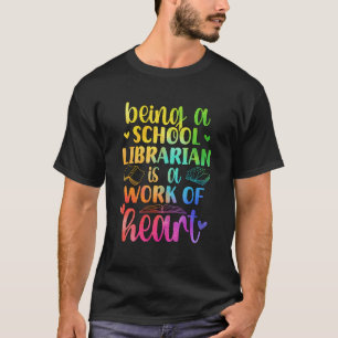 Camiseta Bibliotecario Escolar Trabajador De Corazón Trabaj