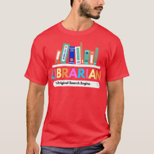 Camiseta Bibliotecario Funny El Motor De Búsqueda Original