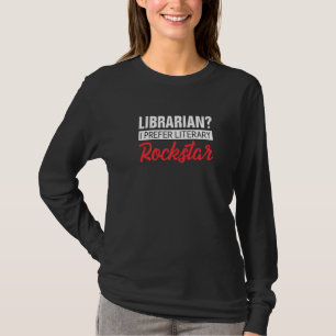 Camiseta Bibliotecario gracioso que prefiero biblioteca roc