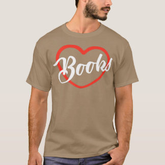 Camiseta Bibliotecario I Love Books Heart Book Lover Readin