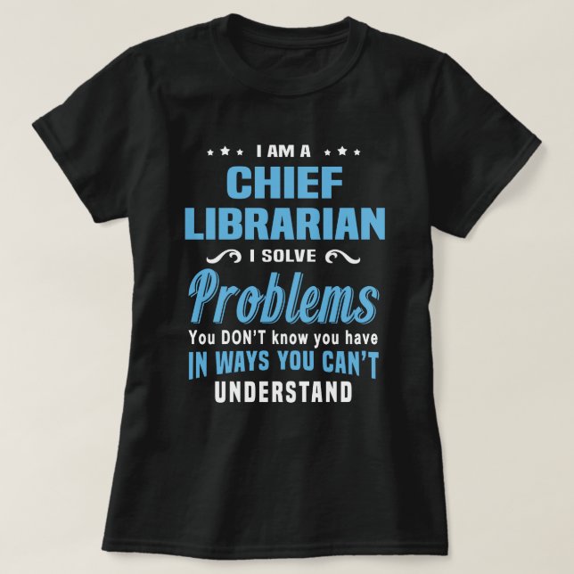 Camiseta Bibliotecario Jefe (Diseño del anverso)