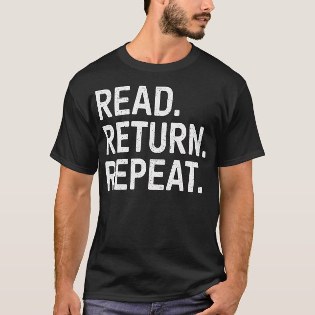 Camiseta Bibliotecario Lector Libros Escuela Leer Devolver (Anverso)