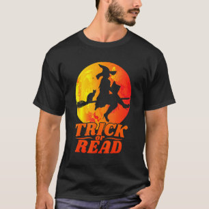 Camiseta Bibliotecario Leer Truco O Bruja Gato Maestro Hall