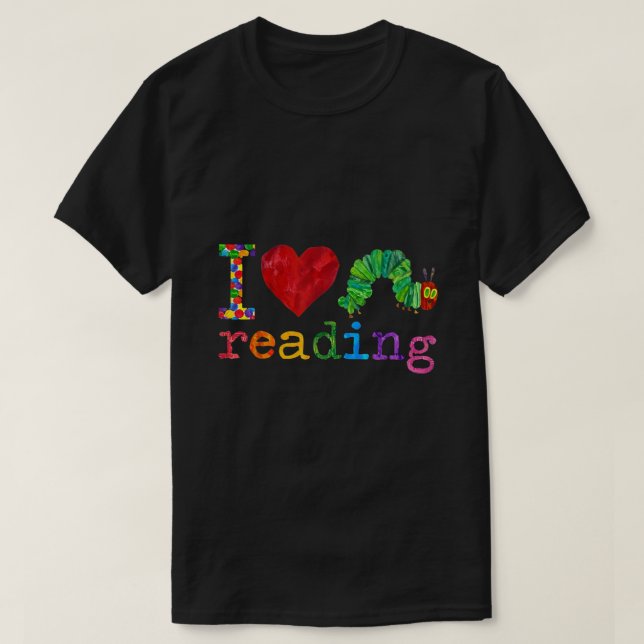 Camiseta Bibliotecario me encanta leer té de oruga hambrien (Diseño del anverso)