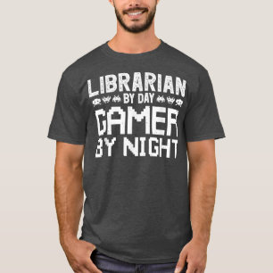 Camiseta Bibliotecario por jugador de día de noche por bibl