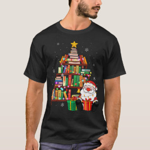 Camiseta Bibliotecario Y Navidades De Lover De Libros Árbol