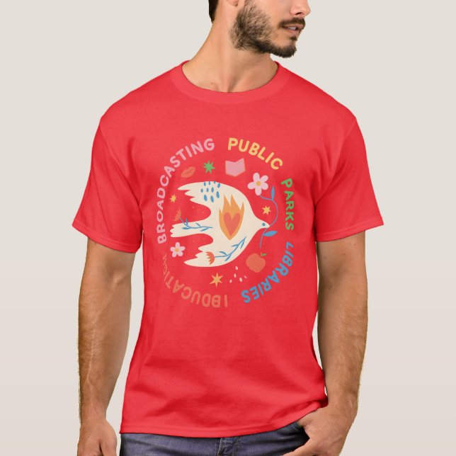 Camiseta Bibliotecas de Parques Públicos Educación Radio Pú (Anverso)