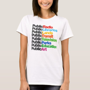 Camiseta Bibliotecas Públicas Radio Televisión Arte Parques
