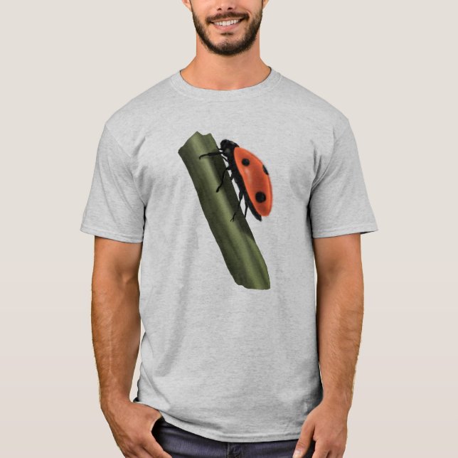 Camiseta Bicho De Ladybug En Una Extrema De Árbol (Anverso)