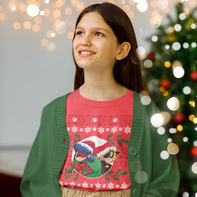 Camiseta Bicho de liga y gatos | Gráfico de vacaciones (Kid wearing t-shirt)