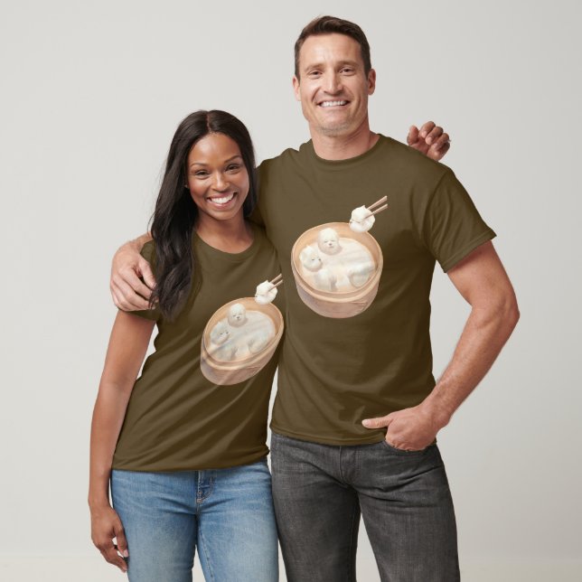 Camiseta Bichon Dumplings: Cute Xiao Long Bao Arte de Dim S (Unisexo)