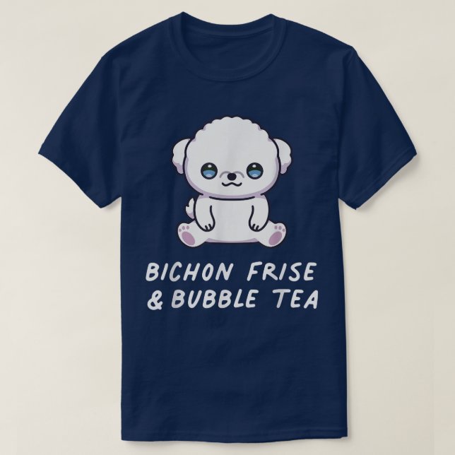 Camiseta Bichon Frise & Bubble Tea Kawaii Cute Anime Dog Lo (Diseño del anverso)