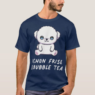 Camiseta Bichon Frise & Bubble Tea Kawaii Cute Anime Dog Lo