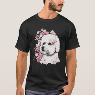 Camiseta Bichon Frise Cherry Blossom Perro Raza de serpient