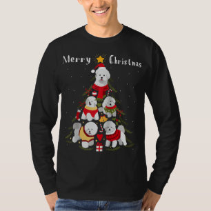 Camiseta Bichon Frise Christmas Tree Xmas Dog Lover