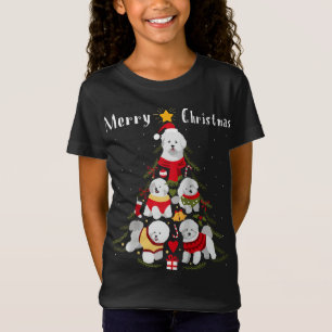 Camiseta Bichon Frise Christmas Tree Xmas Dog Lover