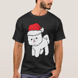 Camiseta Bichon Frise Dog Con Navidades De Santa Hat Bichon