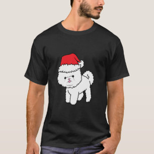 Camiseta Bichon Frise Dog Con Navidades De Santa Hat Bichon
