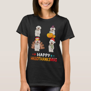 Camiseta Bichon Frise Dog Happy Hallothanksmas