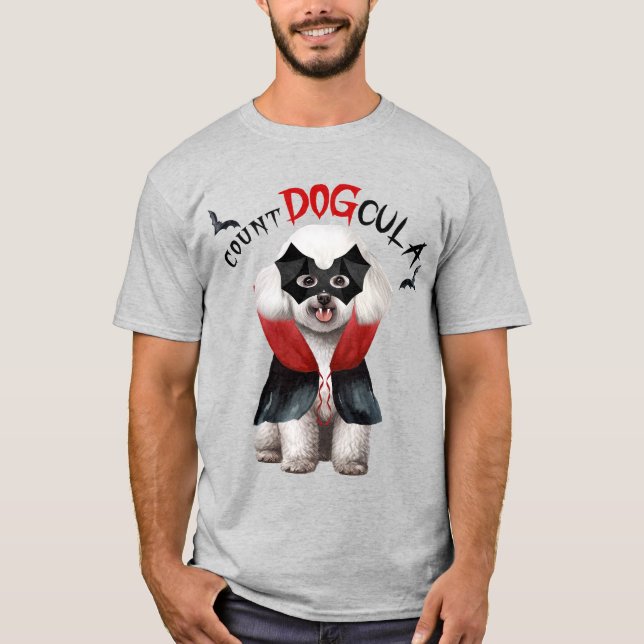 Camiseta Bichon Frise Dog Vampiro Perro Funny Halloween (Anverso)