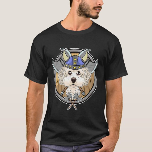 Camiseta Bichon Frise I Valhalla I Viking (Anverso)