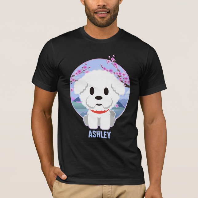 Camiseta Bichon Frisé Kawaii Mascota de perros de regalo (Anverso)