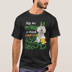 Camiseta Bichon Frise Me Besa Soy Irlandés O Borracho O Lo 