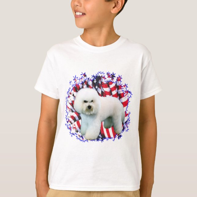 Camiseta Bichon Frise Patriot (Anverso)