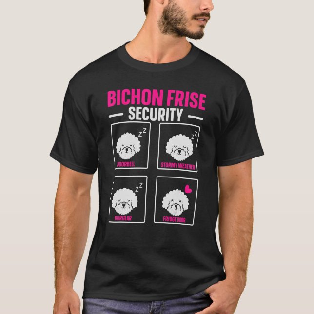 Camiseta Bichon Frise Security Dog Puppy Paw Love (Anverso)