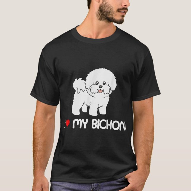 Camiseta Bichon Frise Shirt I Love My Bichon